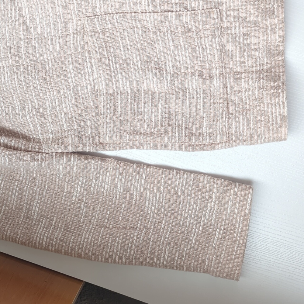 Eileen Fisher Rhythmic Cotton Slub Kimono Jacket in a natural beige color - Picture 10 of 13
